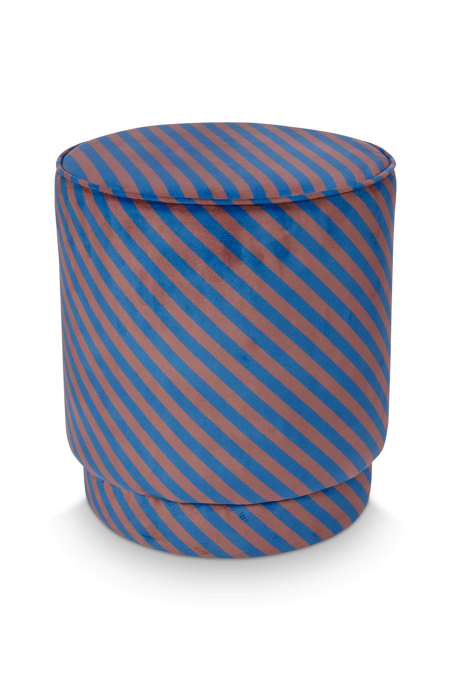 Pip Studio Poef Block Stripe Blauw - Officiële Webshop 1 Pip Studio Poef Block Stripe Blauw - Officiële Webshop