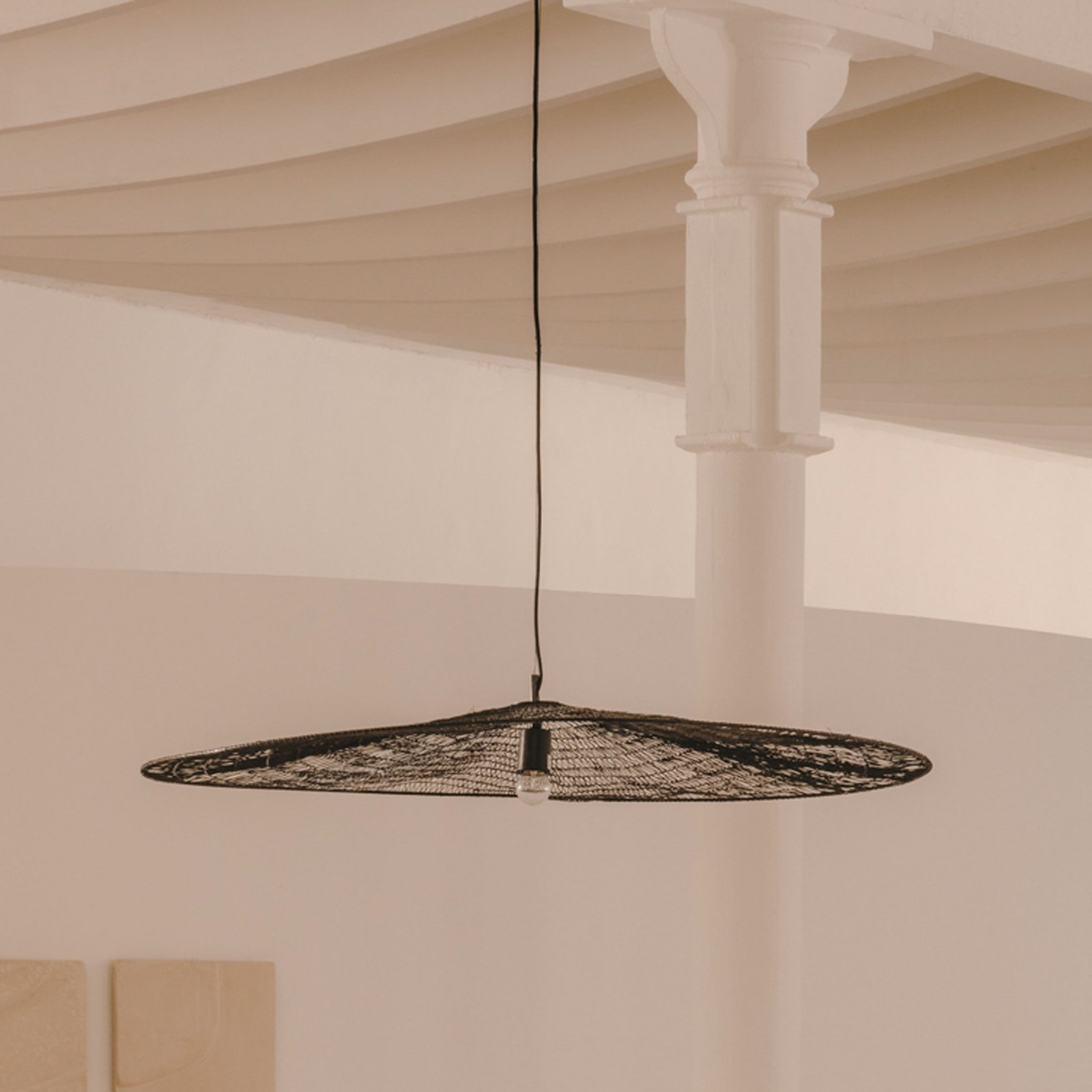 Kave Home Hanglamp Makai 100cm - Zwart 1 Kave Home Hanglamp Makai 100cm - Zwart
