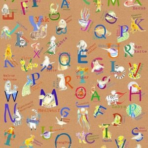 Fotobehang - Animals A-Z 200x250cm - Vliesbehang