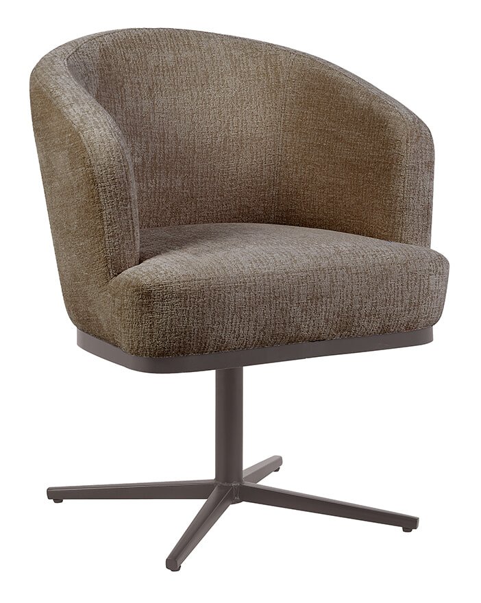 LABEL51 Draaibare Eetkamerstoel Cannes Chenille - Taupe 1 LABEL51 Draaibare Eetkamerstoel Cannes Chenille - Taupe
