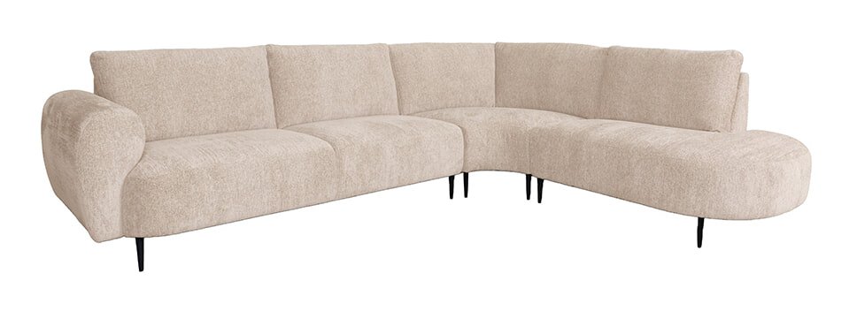 LABEL51 Organische Hoekbank Morato Rechts, 300cm, Geweven stof - Naturel 1 LABEL51 Organische Hoekbank Morato Rechts, 300cm, Geweven stof - Naturel