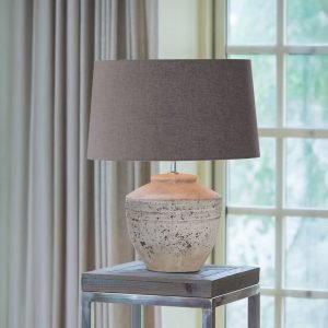 Light & Living Tafellamp Toba 40cm - Antiek Grijs (excl. kap)