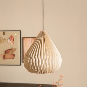 By-Boo Hanglamp Zuki Linnen, 41cm - Natuurlijk - Japandi
